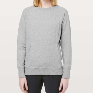 Lululemon Athletica Women's Scuba Crew Heathered Core Sweater - Light Grey 8